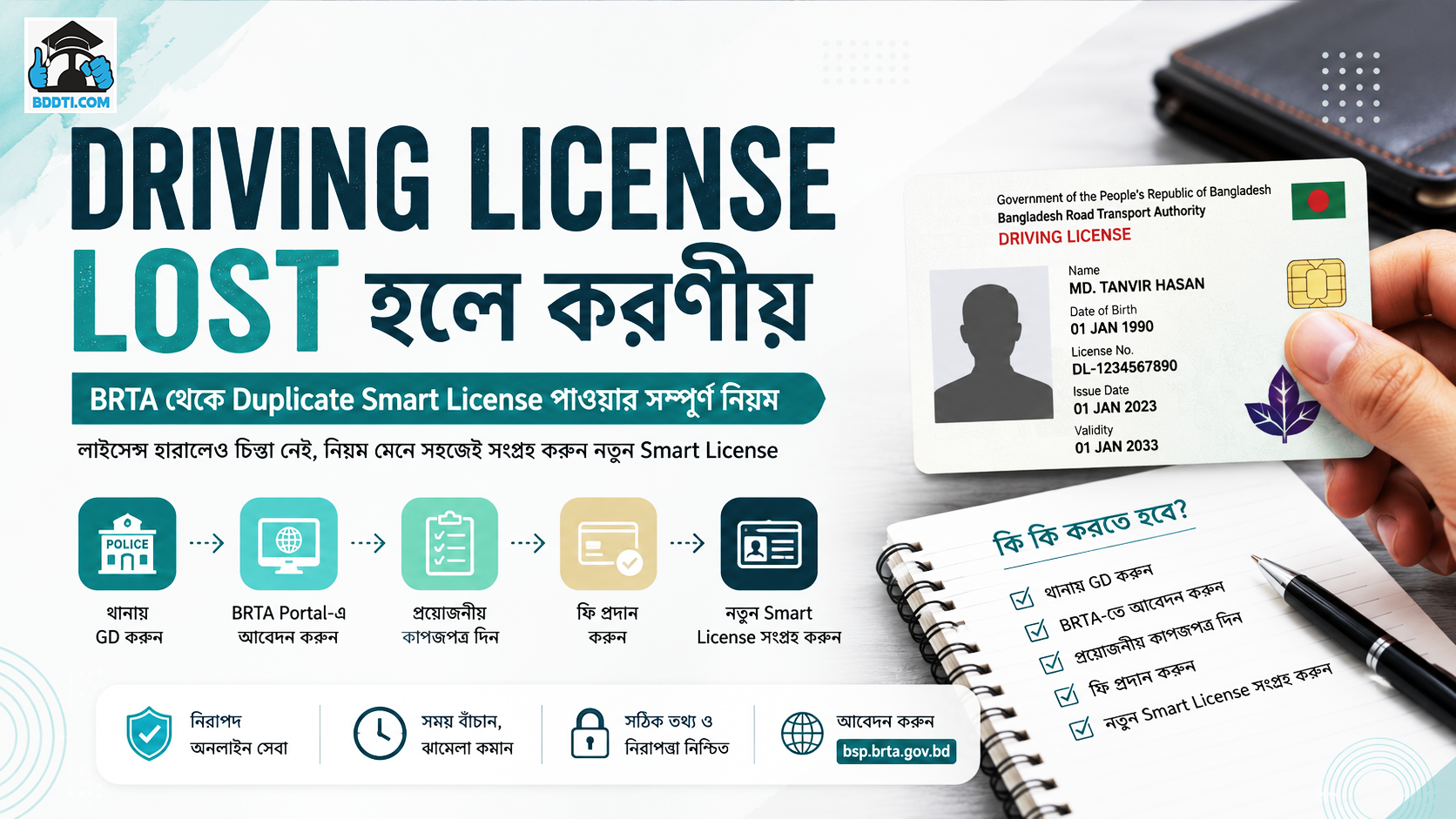 Driving License Lost হলে করণীয় || BRTA Duplicate Driving License করার নিয়ম