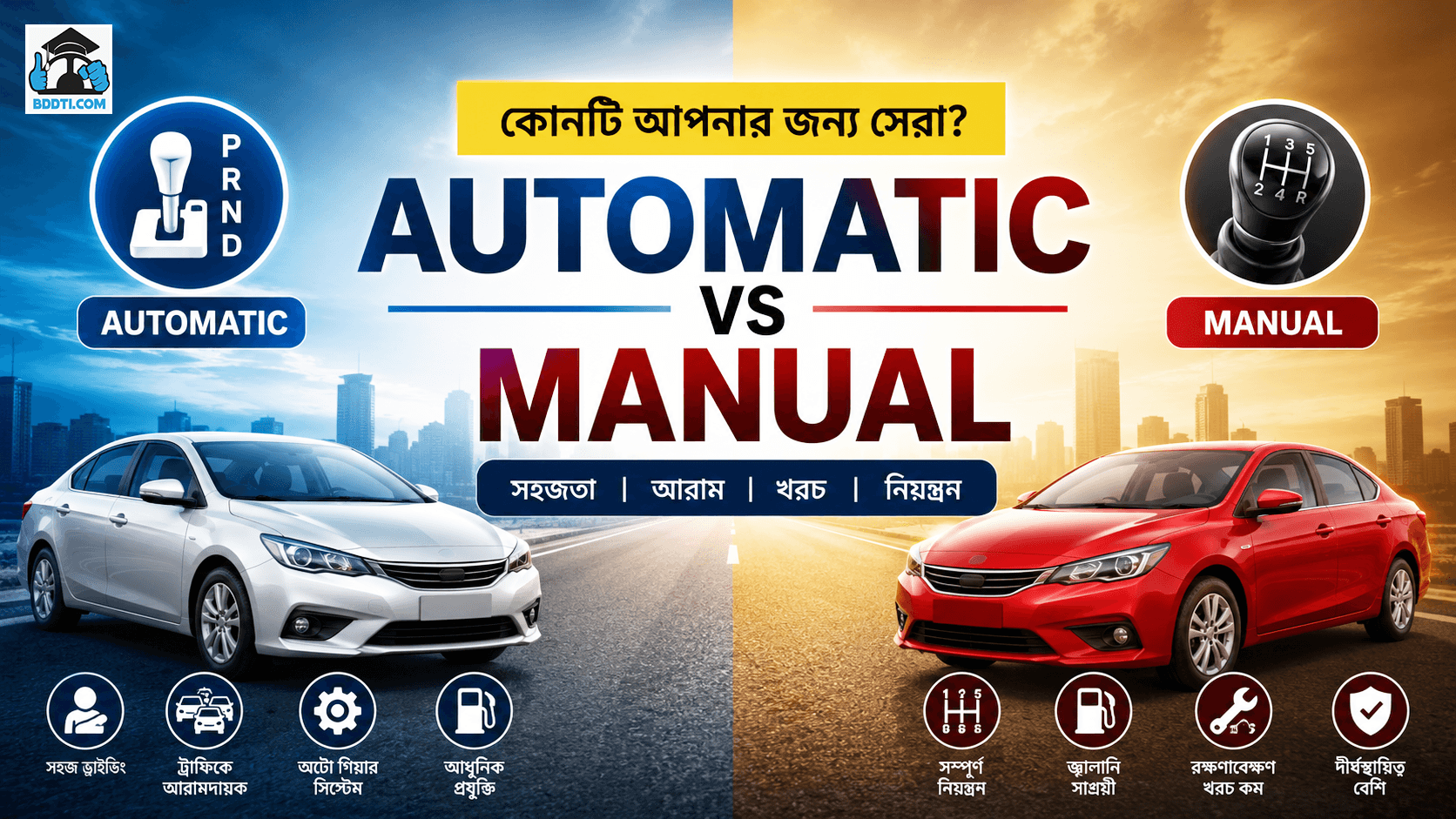 Automatic vs Manual Car || অটোমেটিক নাকি ম্যানুয়াল গাড়ি: কোনটি আপনার জন্য সেরা?