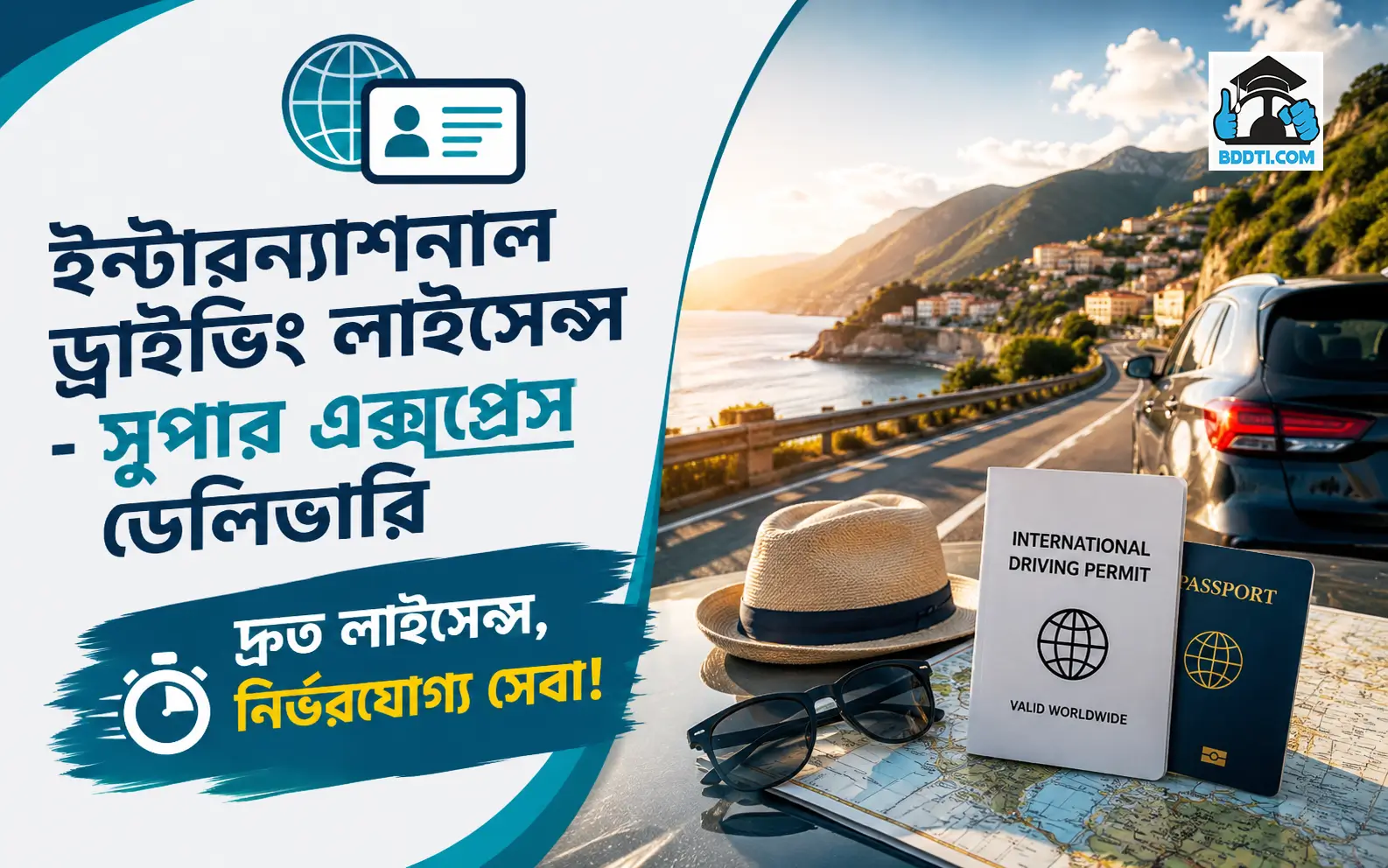 ইন্টারন্যাশনাল ড্রাইভিং লাইসেন্স -(সুপার এক্সপ্রেস ডেলিভারি)